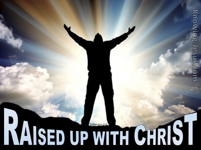 Ephesians 2:6 Raised Up With Christ (black)
